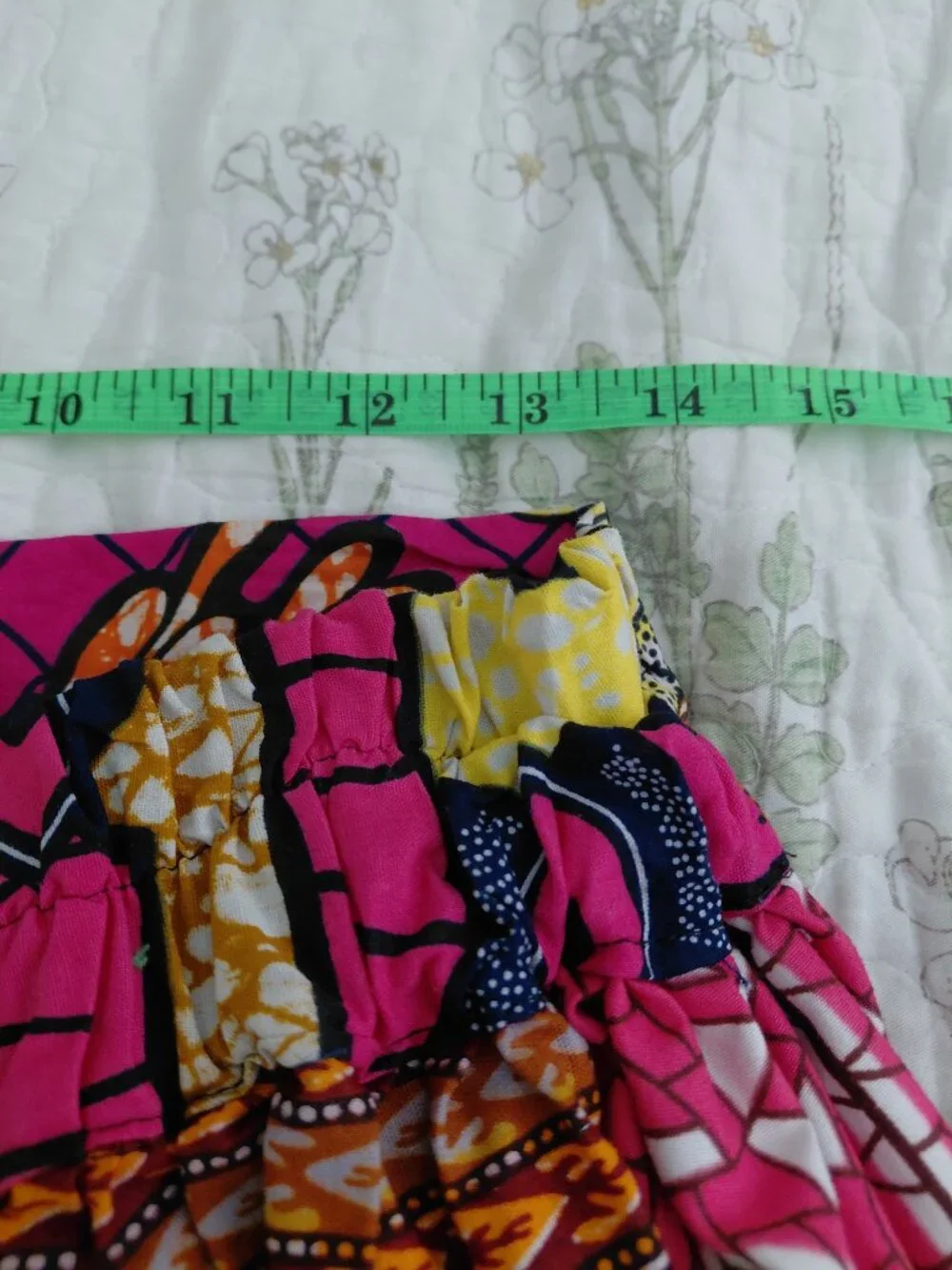 Bright Multicolor Patchwork A-Line Skirt